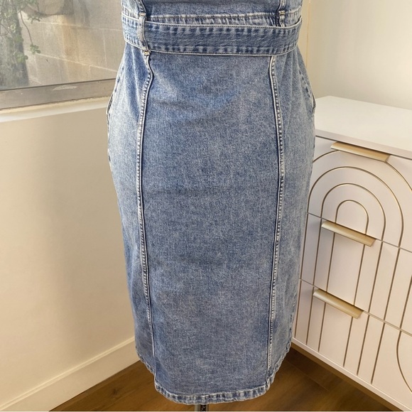 GAP Denim Shirt Dress Belted Sleeveless Midi, Size 6, NWOT - Picture 11 of 13